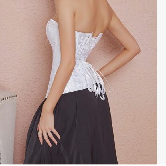 Corsets Lace Up Busiter body sharper Women's Lingerie Sizes S,M,L,XL,Color White - Picture 4 of 6